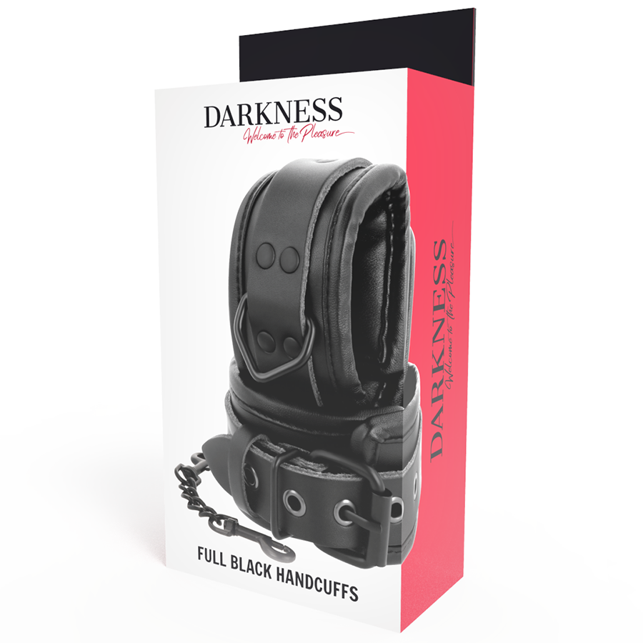 Esposas Ajustables Manos Leather Negro
