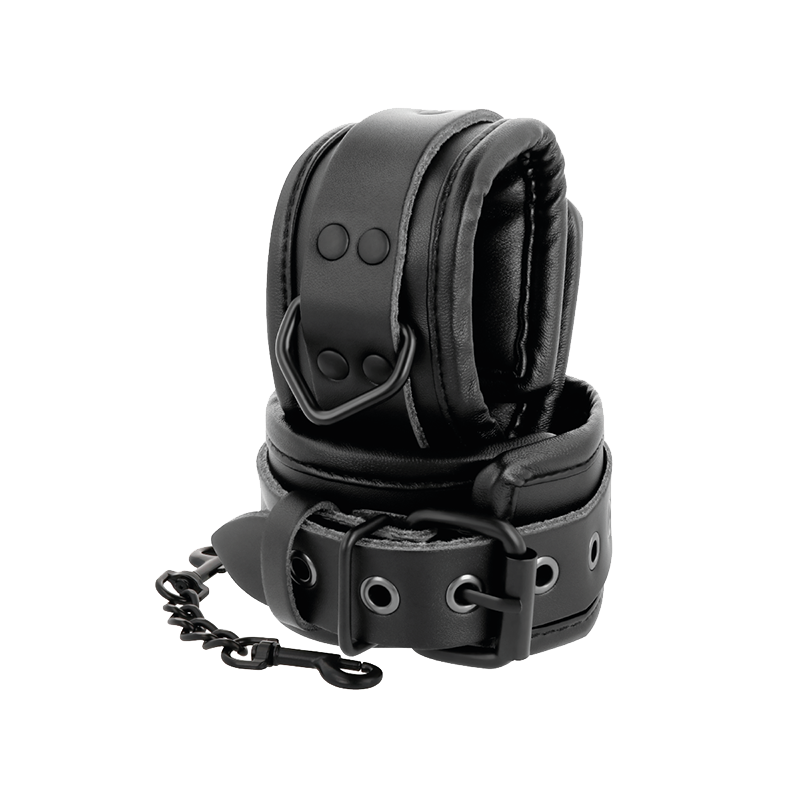 Esposas Ajustables Tobillos Leather Negro
