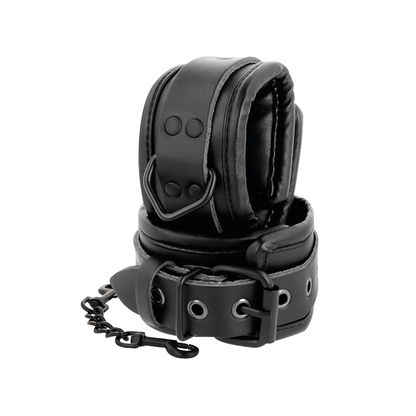 Esposas Ajustables Tobillos Leather Negro