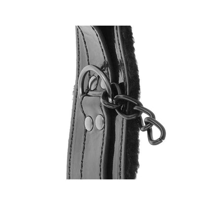 Esposas Cuero Ajustables Manos Negro Con Candado