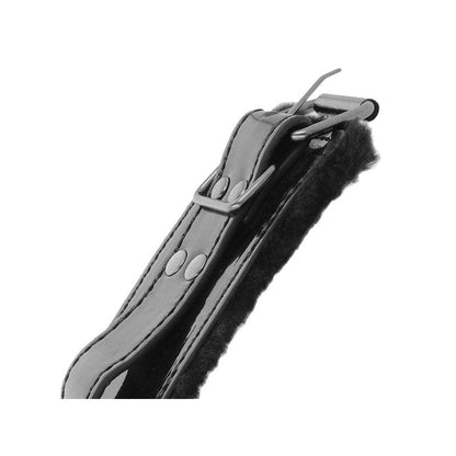 Esposas Cuero Ajustables Tobillos Negro Con Candado