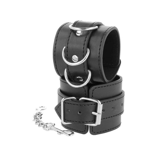 Esposas Cuero Tobillos Ajustables Negro