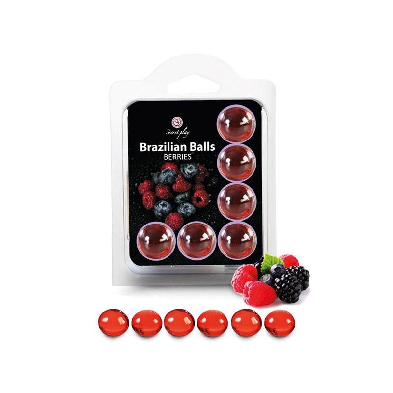 Lubricante Brazilians Balls Frutas Del Bosque 6 Uds