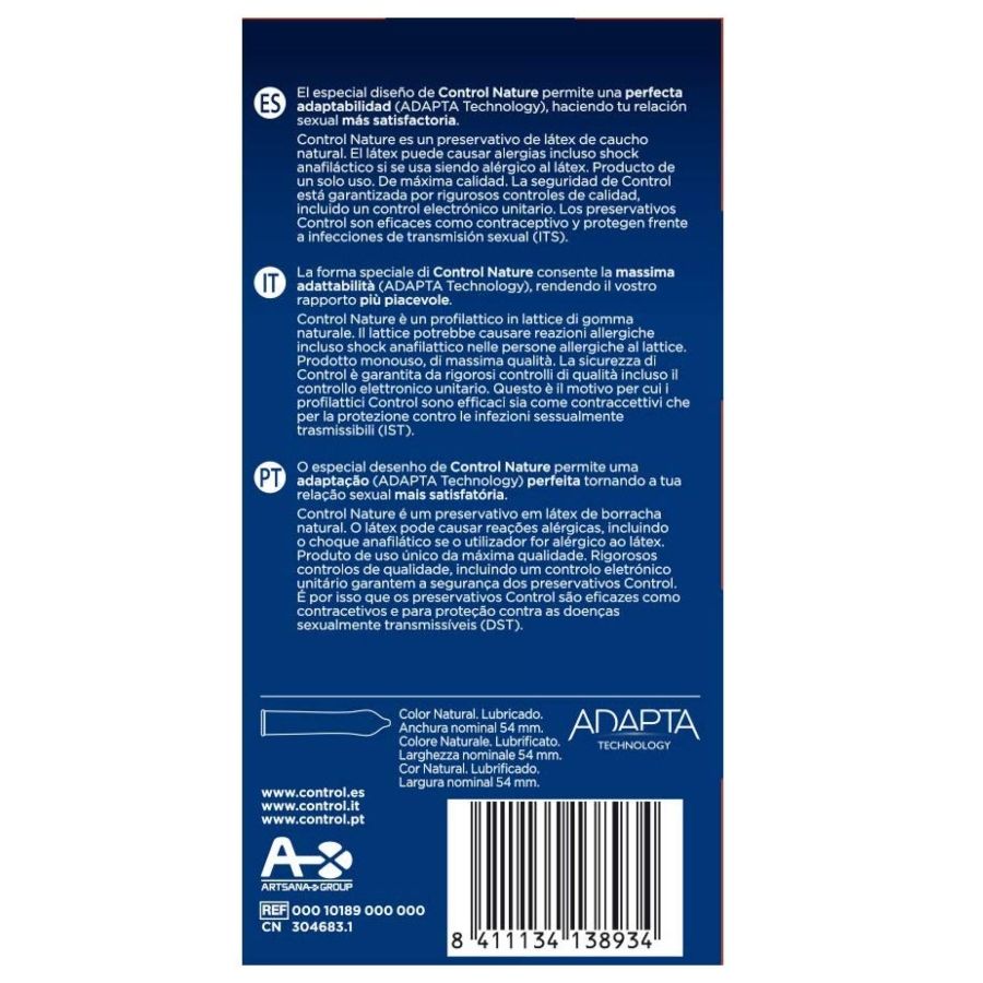 Preservativos Control Adapta Nature 24 Uds