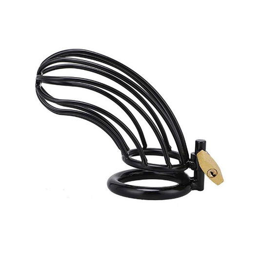 Jaula Anillo Castidad Bird Negro