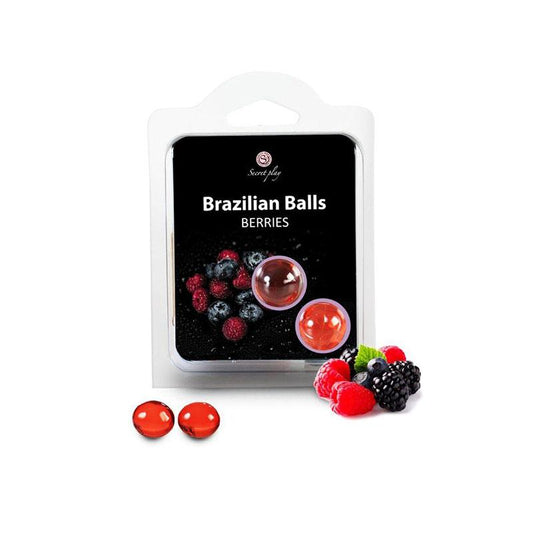 Lubricante Brazilian Balls Frutas Del Bosque 2 Uds