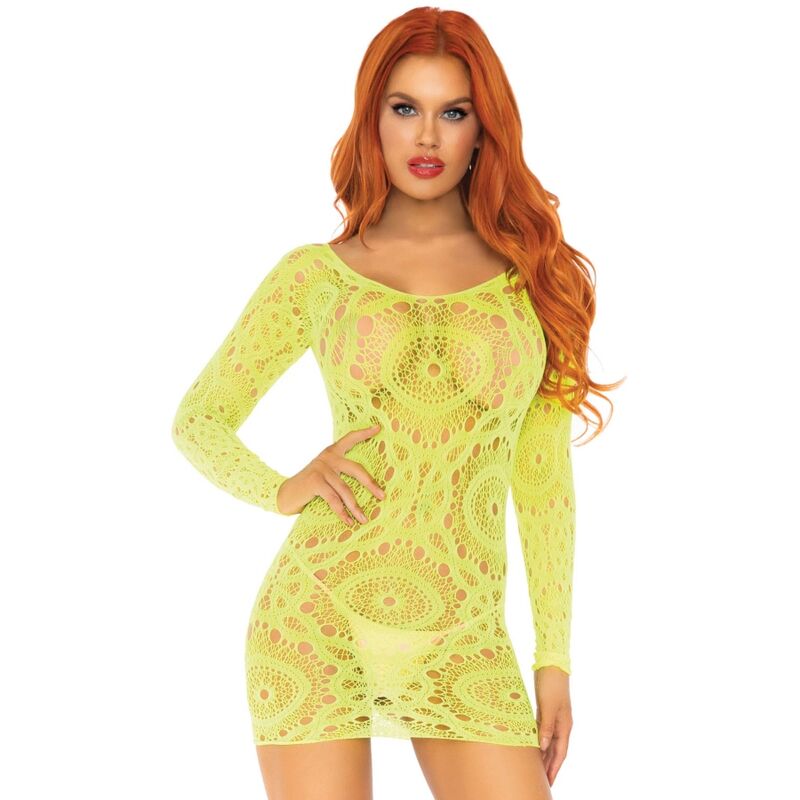 Vestido Ganchillo Manga Larga