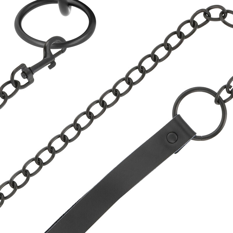 Collar Con Cadena Negro