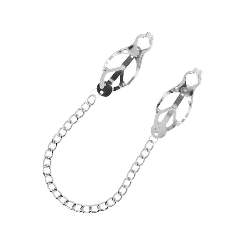 Abrazadera Pezones Metal Con Cadena