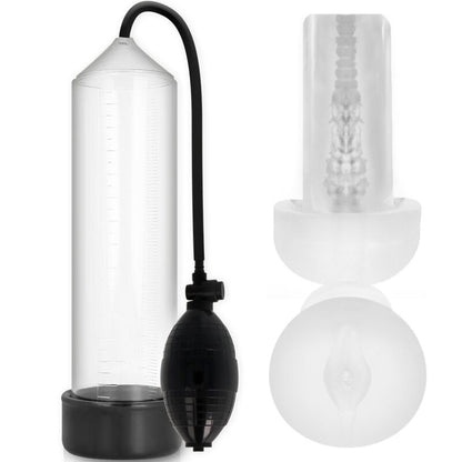 Rx3 Bomba Erección Clear Con Masturbador