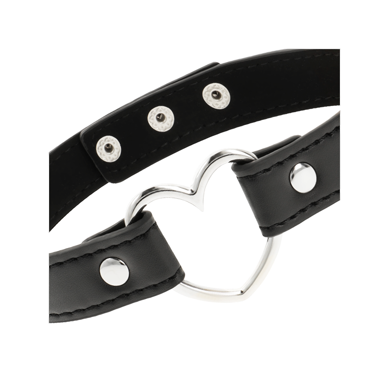 Collar Cuero Vegano Accesorio Woman Corazón