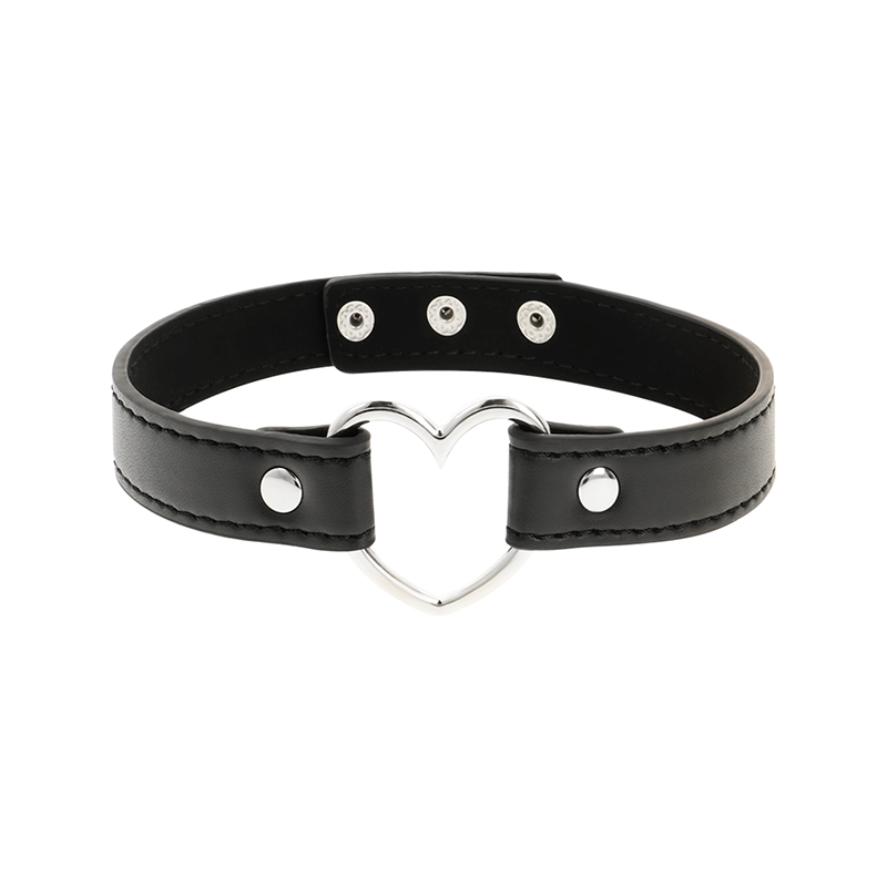 Collar Cuero Vegano Accesorio Woman Corazón