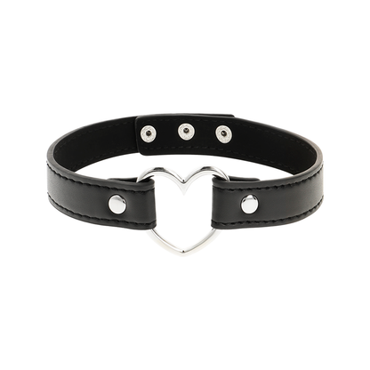 Collar Cuero Vegano Accesorio Woman Corazón