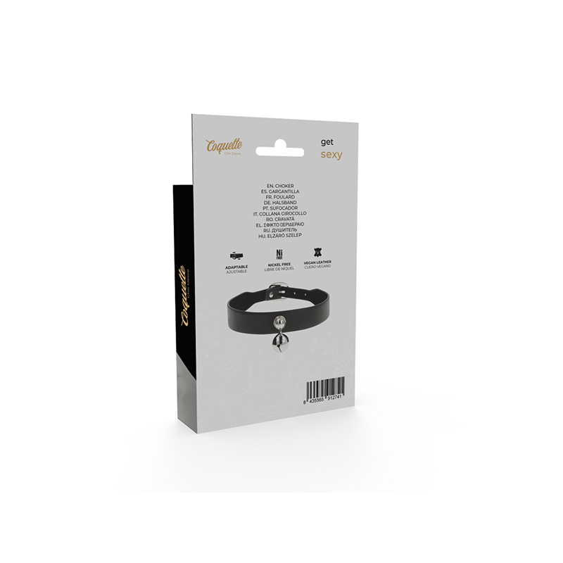 Collar Cuero Vegano Accesorio Woman Cascabel