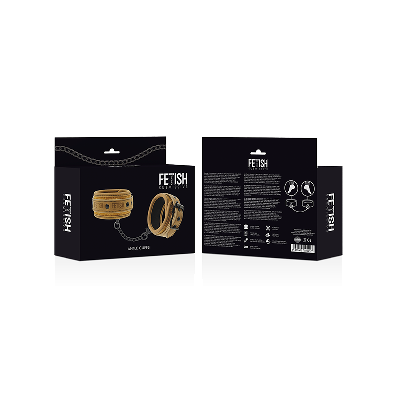 Esposas Tobillos Cuero Vegano Con Forro De Neopreno