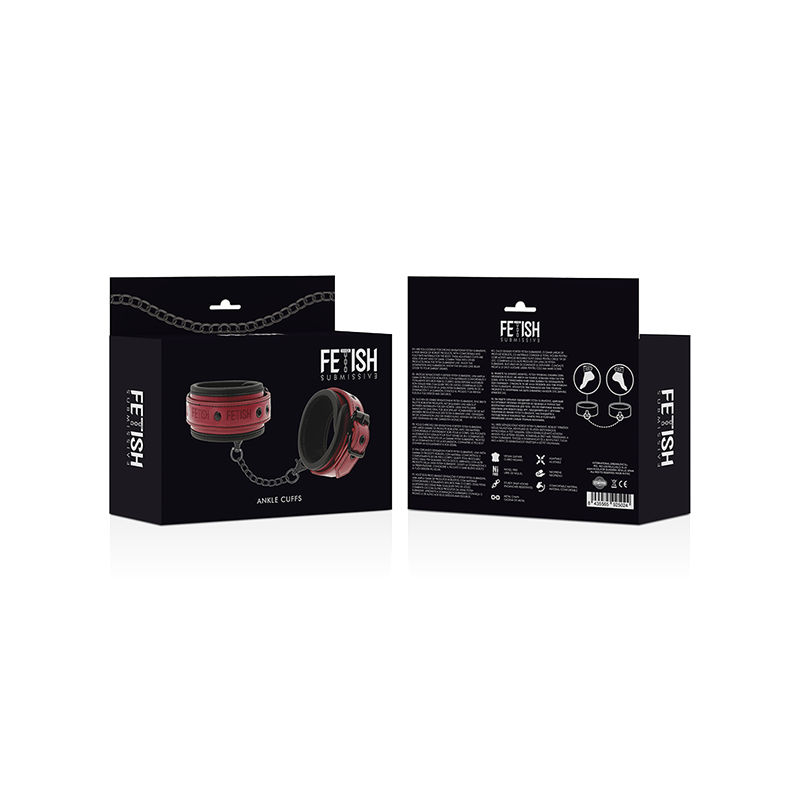 Esposas Tobillos Cuero Vegano Con Forro De Neopreno